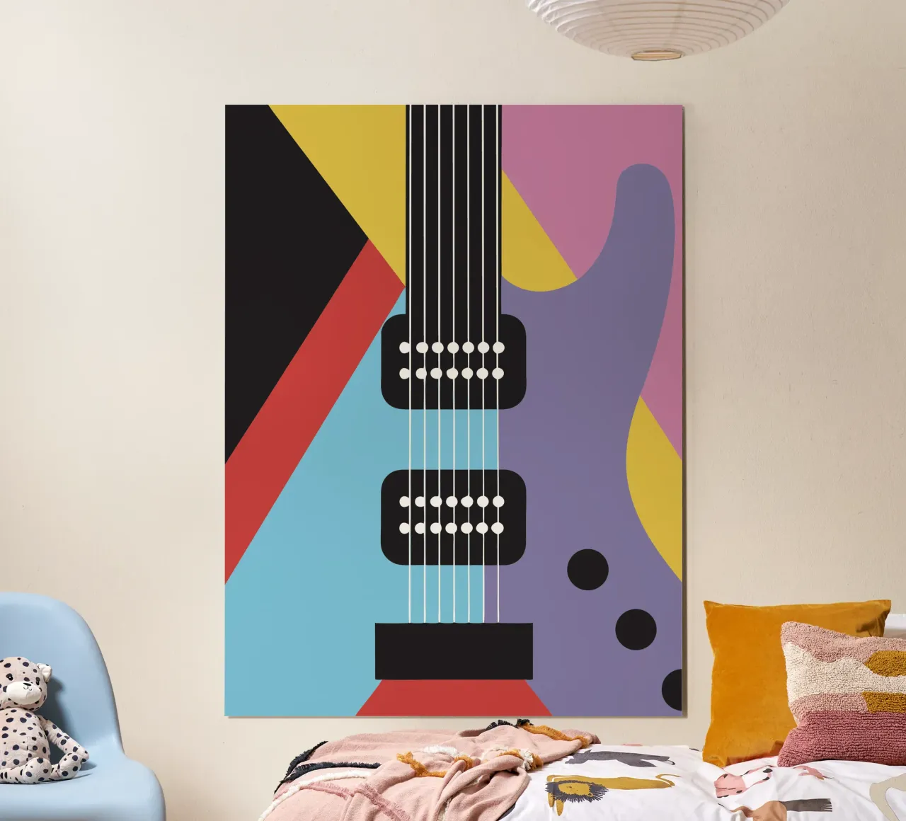 Chitarra elettrica poster con telaio in alluminio da LOOK DIFFERENT