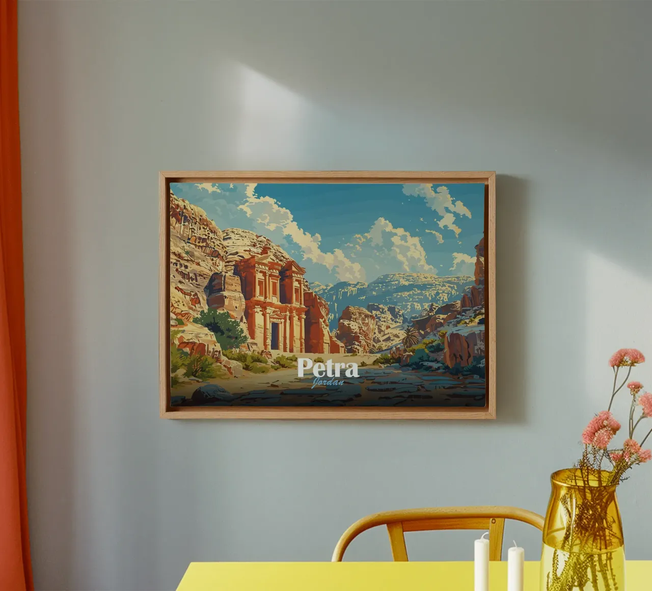 Petra canvas met Baklijst van Kevin Walters