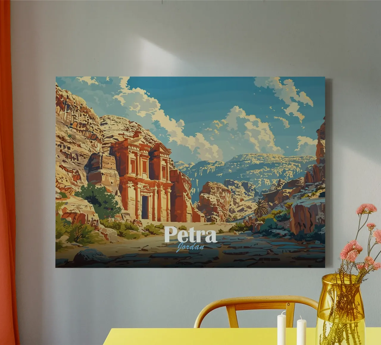 Petra canvas met Baklijst van Kevin Walters