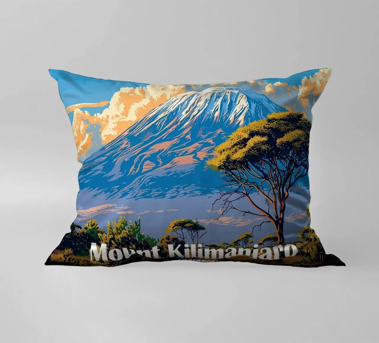 Monte Kilimangiaro cuscino da Kevin Walters