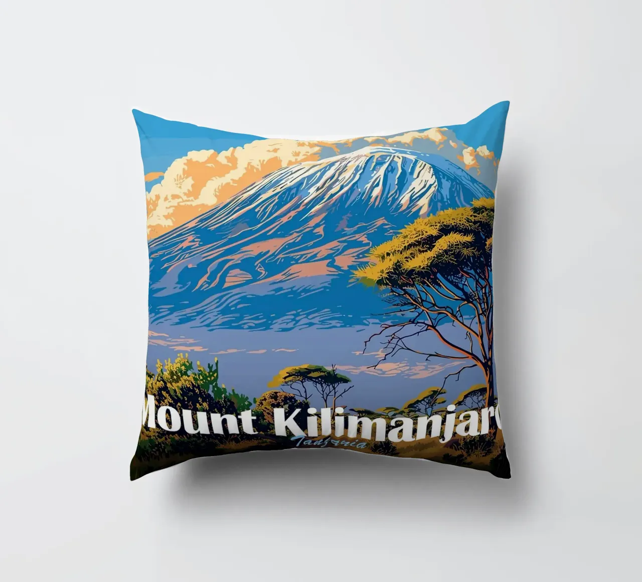 Monte Kilimangiaro cuscino da Kevin Walters