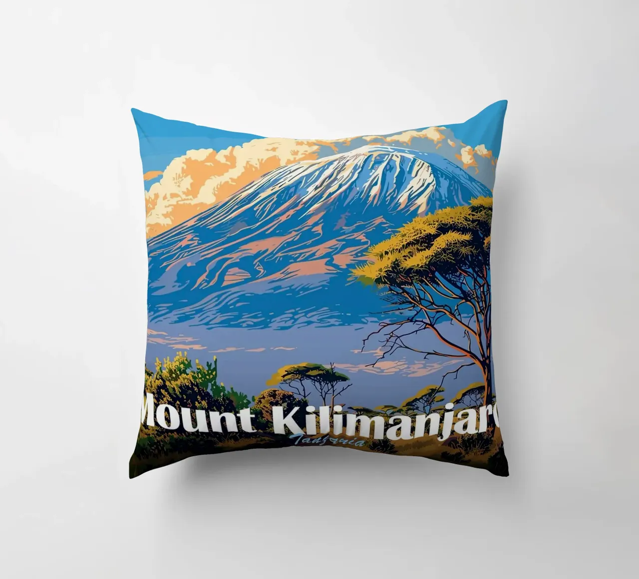 Monte Kilimangiaro cuscino da Kevin Walters