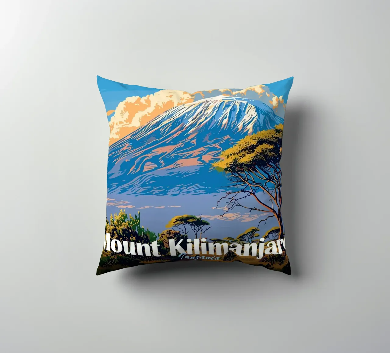 Monte Kilimangiaro cuscino da Kevin Walters