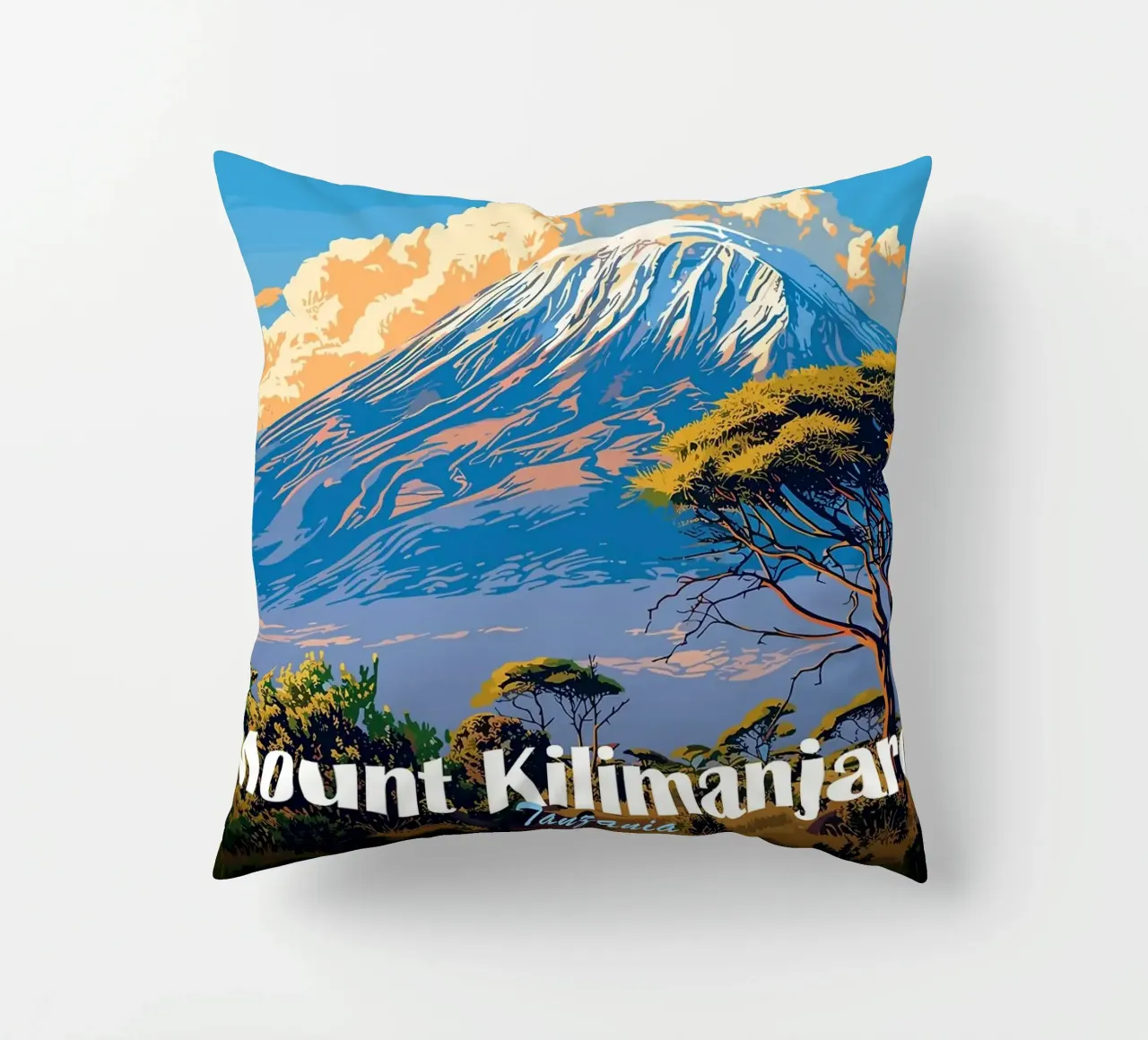 Monte Kilimangiaro cuscino da Kevin Walters