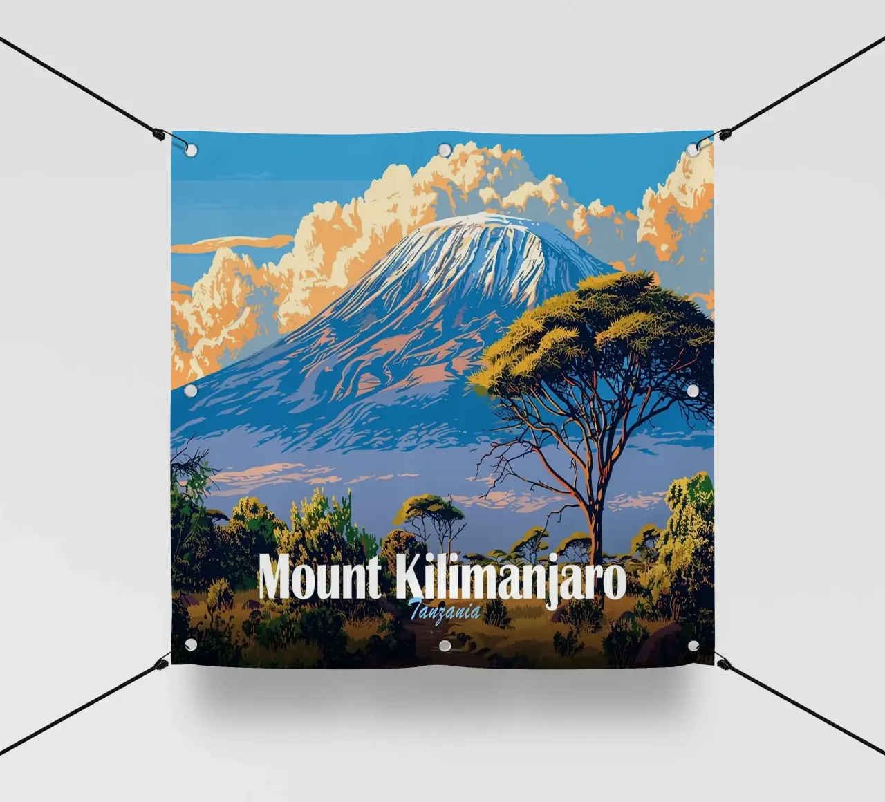 Monte Kilimangiaro telo in pvc da Kevin Walters