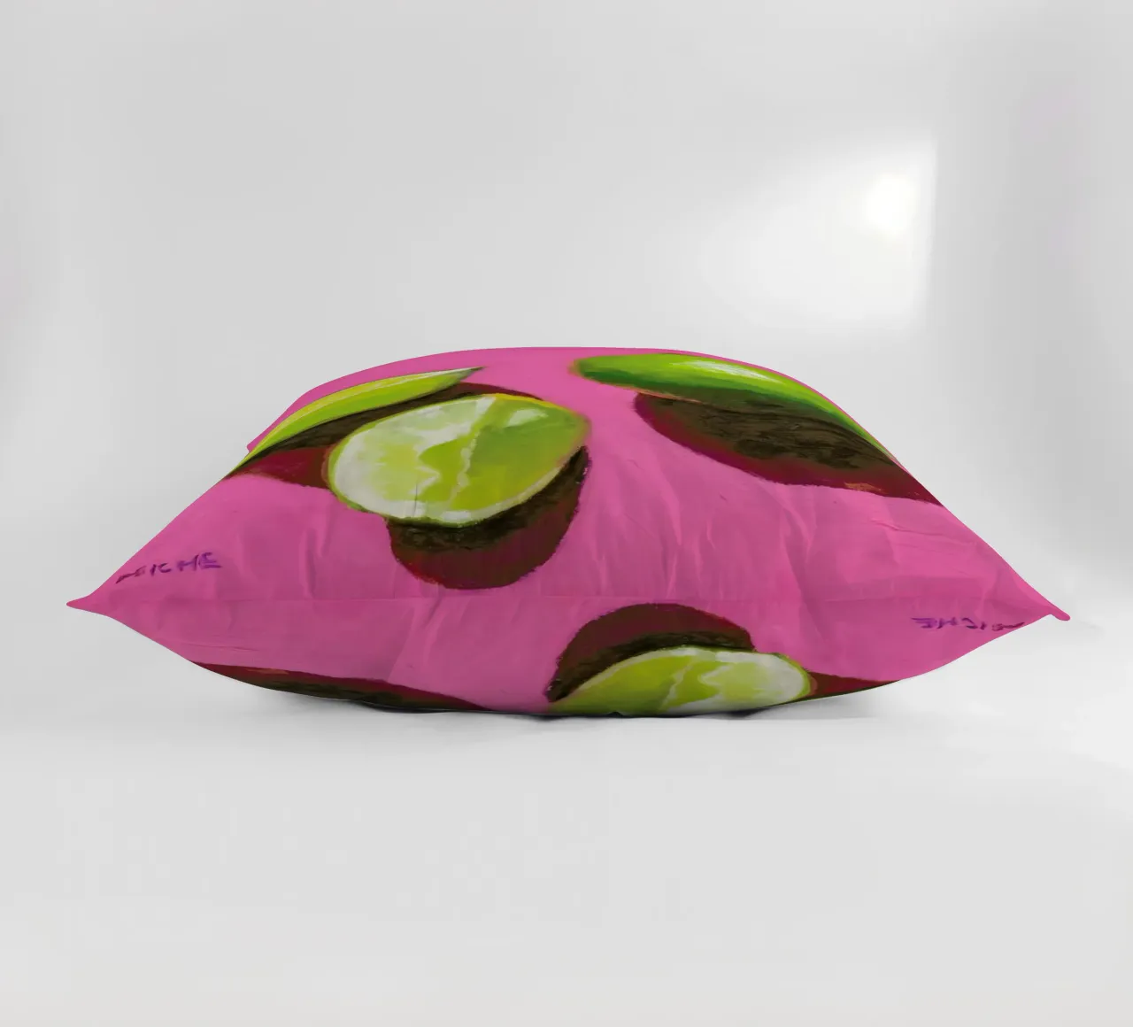 Limes on Pink cuscino da Miche Watkins
