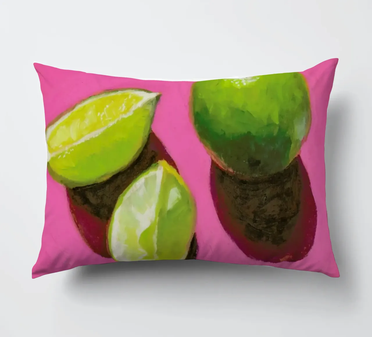 Limes on Pink cuscino da Miche Watkins