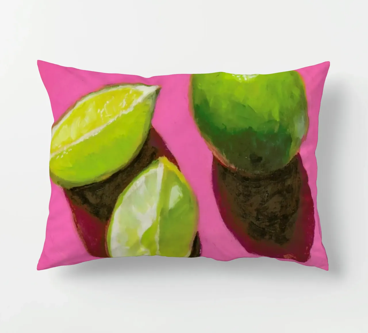 Limes on Pink cuscino da Miche Watkins