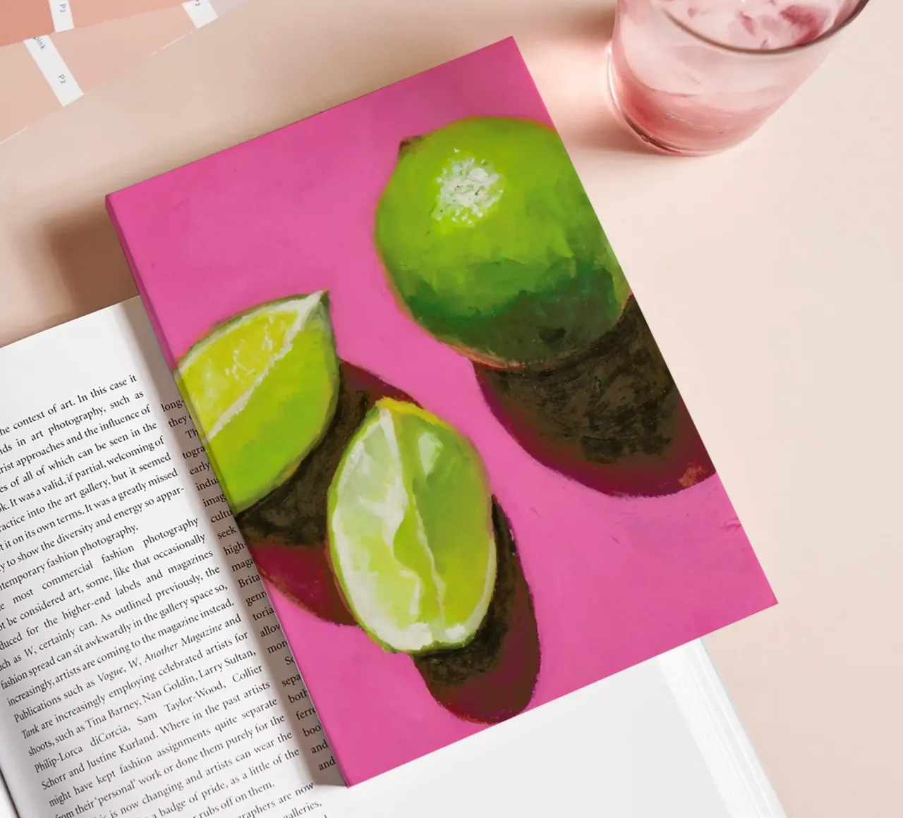 Limes on Pink Notizbuch von Miche Watkins