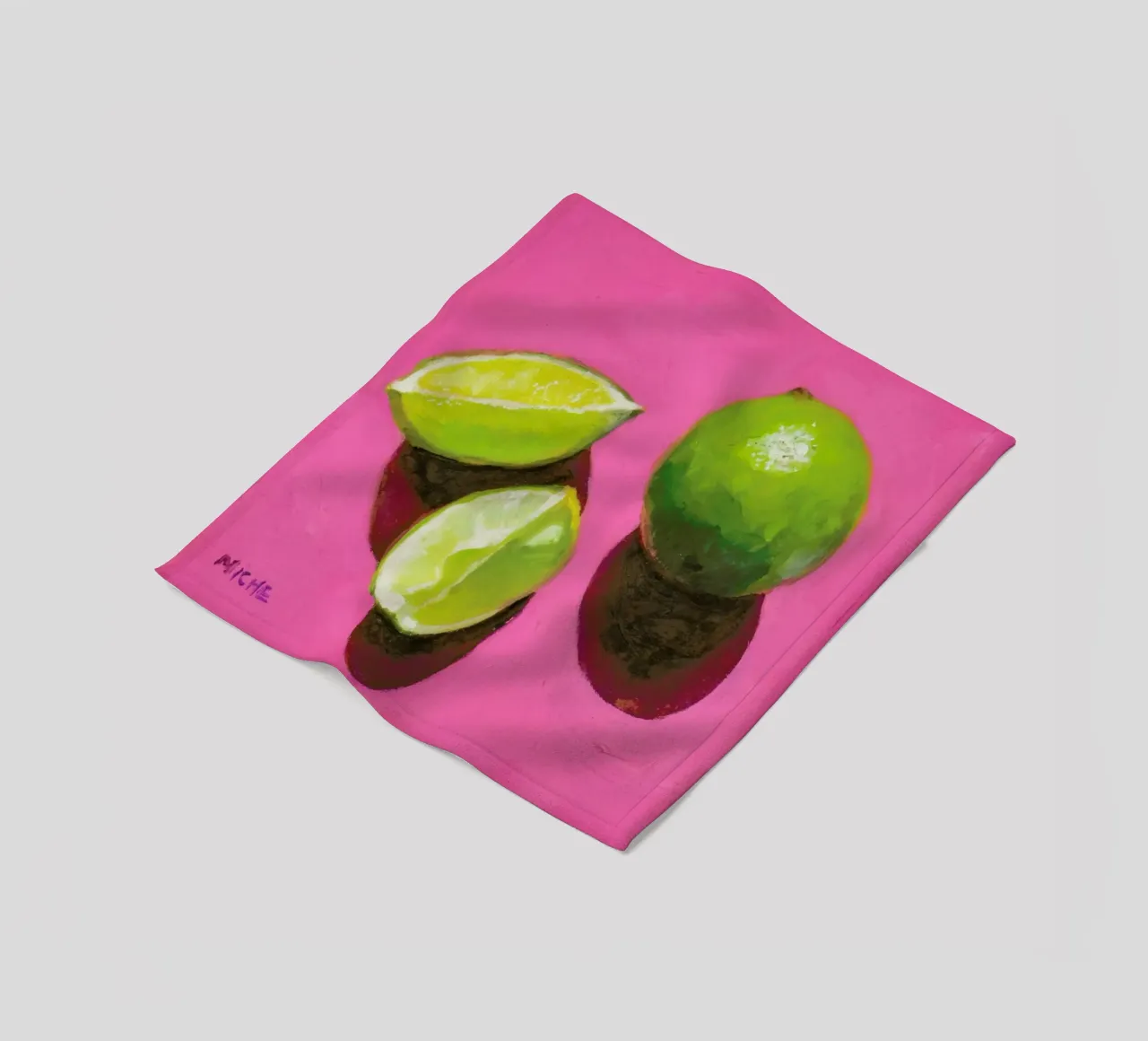 Limes on Pink coperta in pile da Miche Watkins