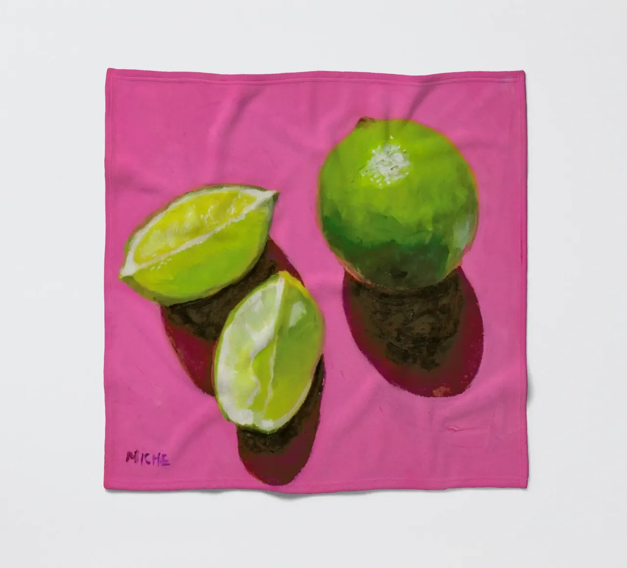Limes on Pink coperta in pile da Miche Watkins