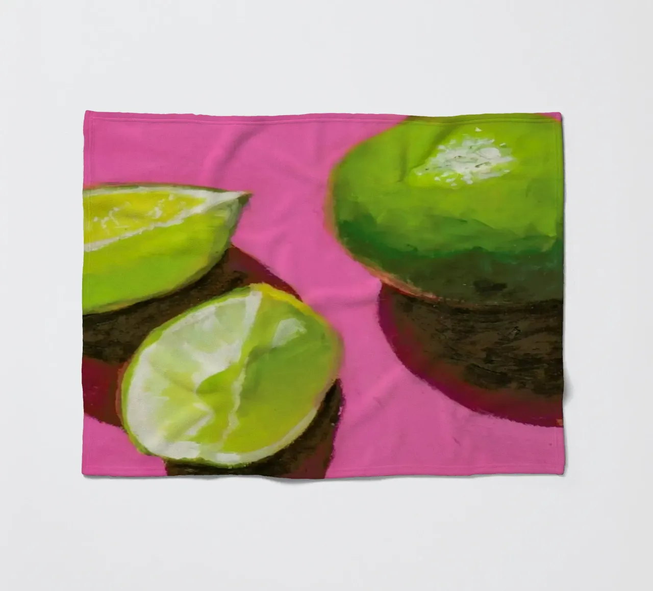 Limes on Pink coperta in pile da Miche Watkins