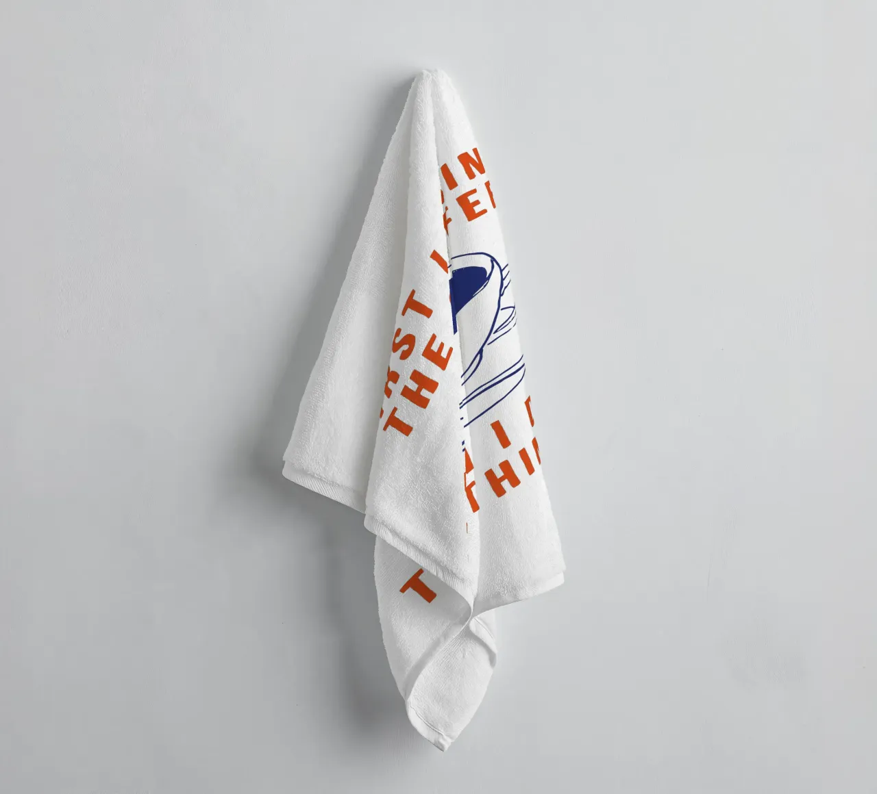 First I Drink the Coffee Then I Do the Things Typography towel by THE MOTIVATED TYPE