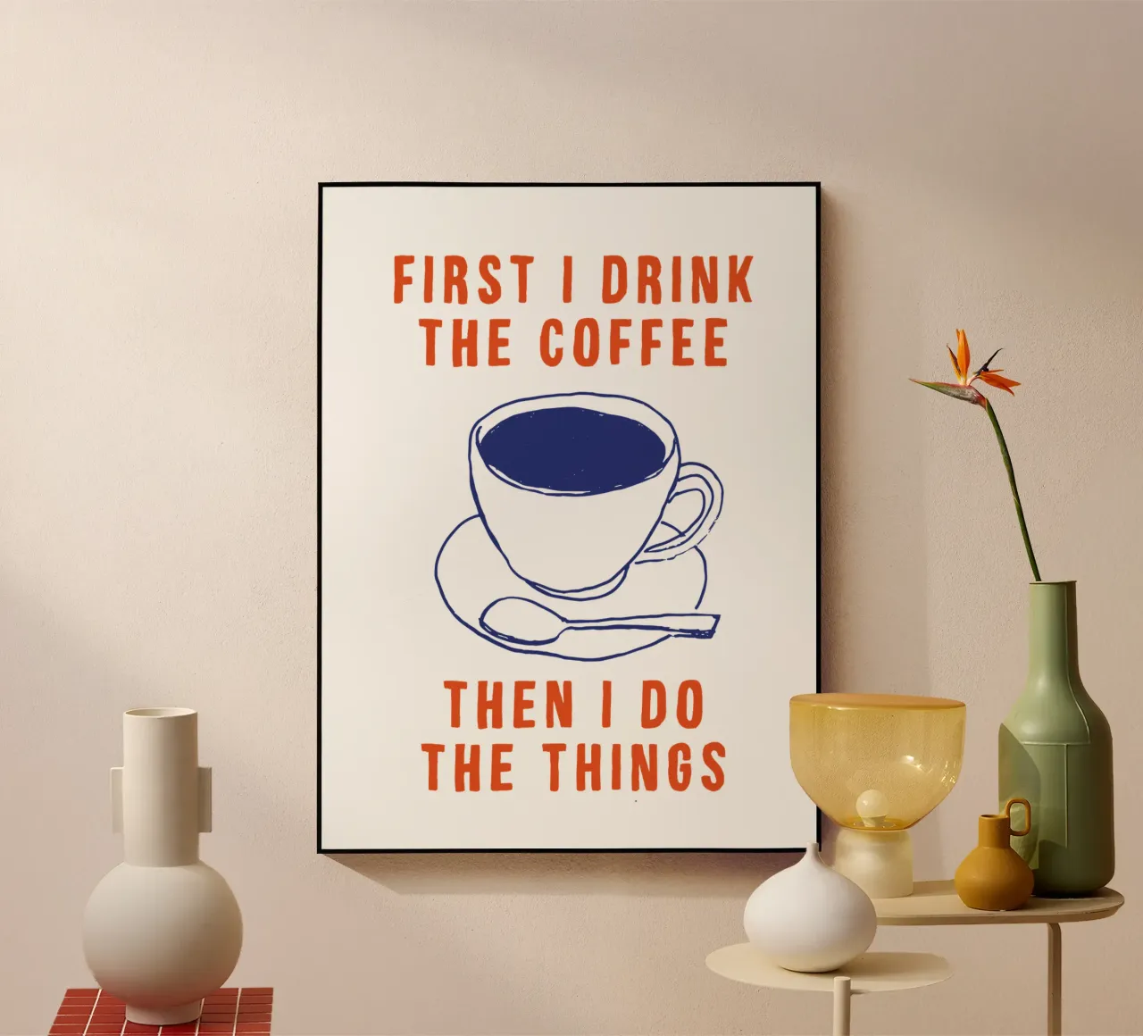 Prima bevo il caffè poi faccio le cose tipografiche plexiglass da THE MOTIVATED TYPE