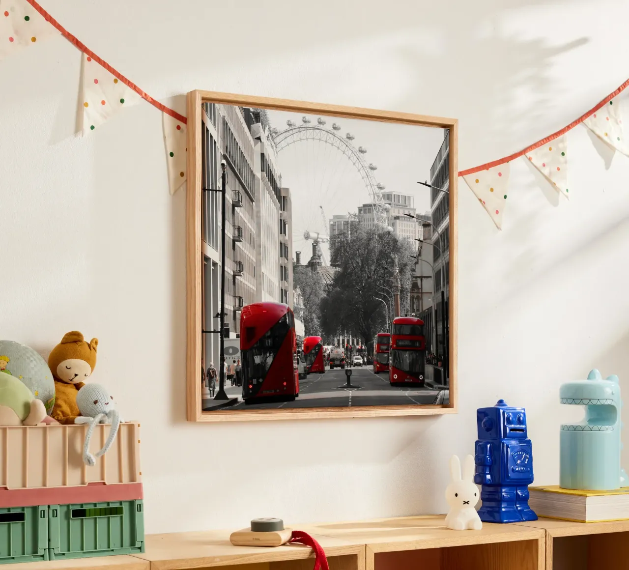 London Views tela con Cornice a cassetta da tausendunddrei