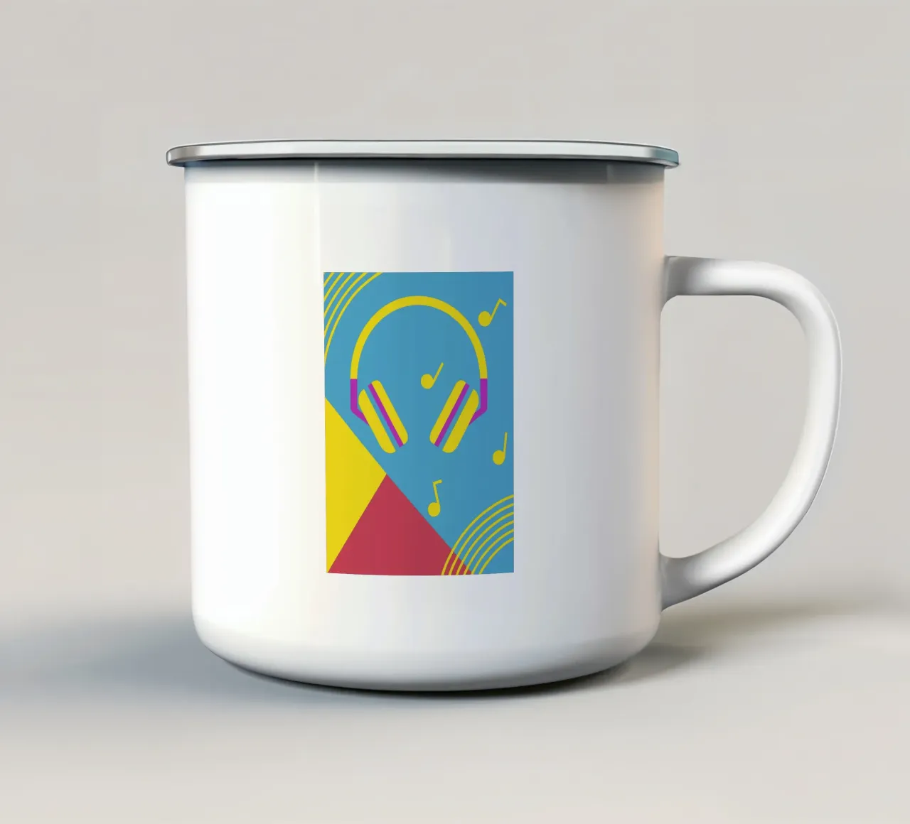Cuffie musicali tazza in smalto da LOOK DIFFERENT