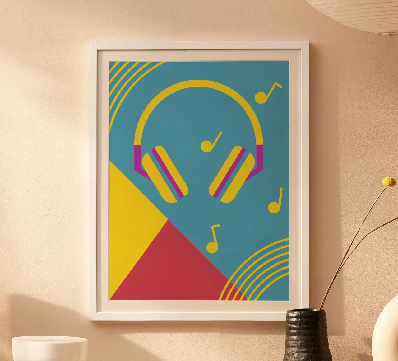 Cuffie musicali poster con telaio in plastica da LOOK DIFFERENT