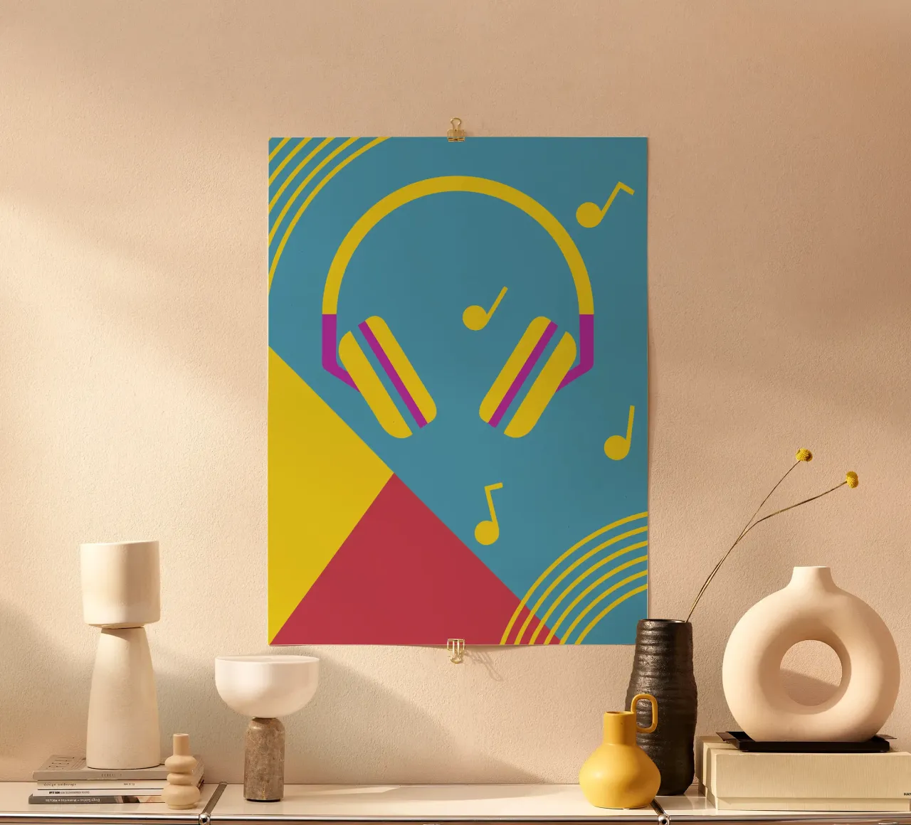 Cuffie musicali poster con telaio in plastica da LOOK DIFFERENT