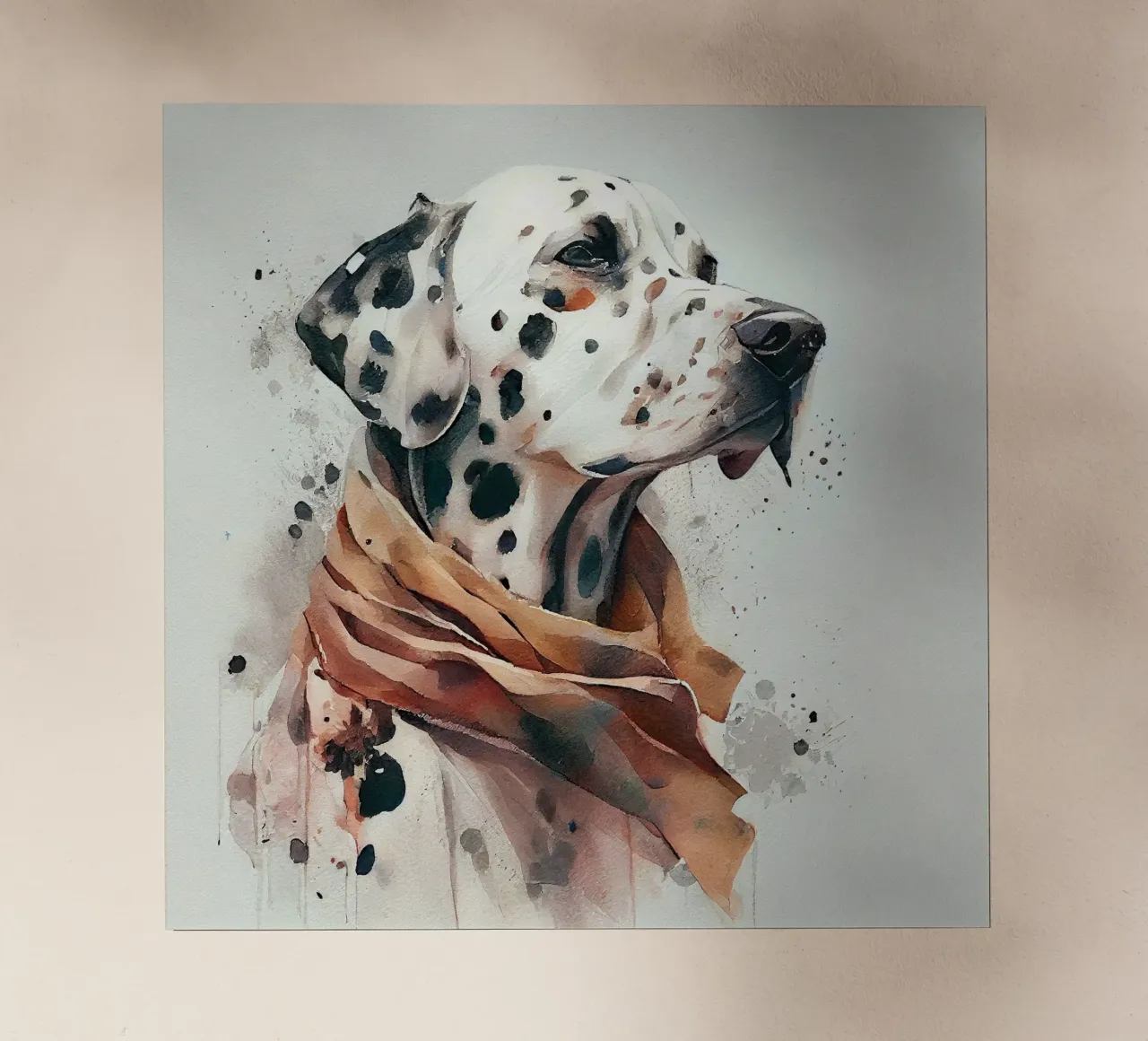 Cane dalmata ad acquerello pellicola backlit da Chromatic Fusion Studio