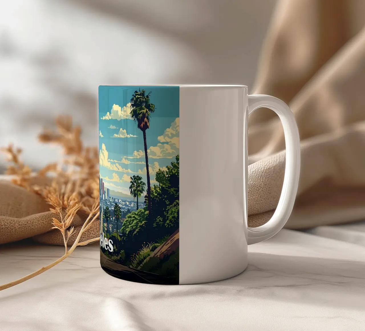 Los Angeles ceramic mug by Kevin Walters