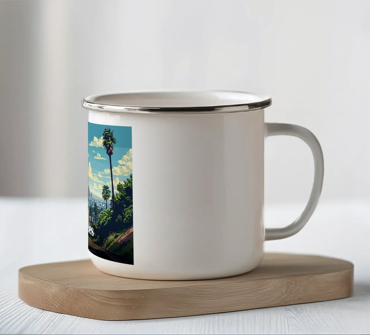Los Angeles tazza in smalto da Kevin Walters