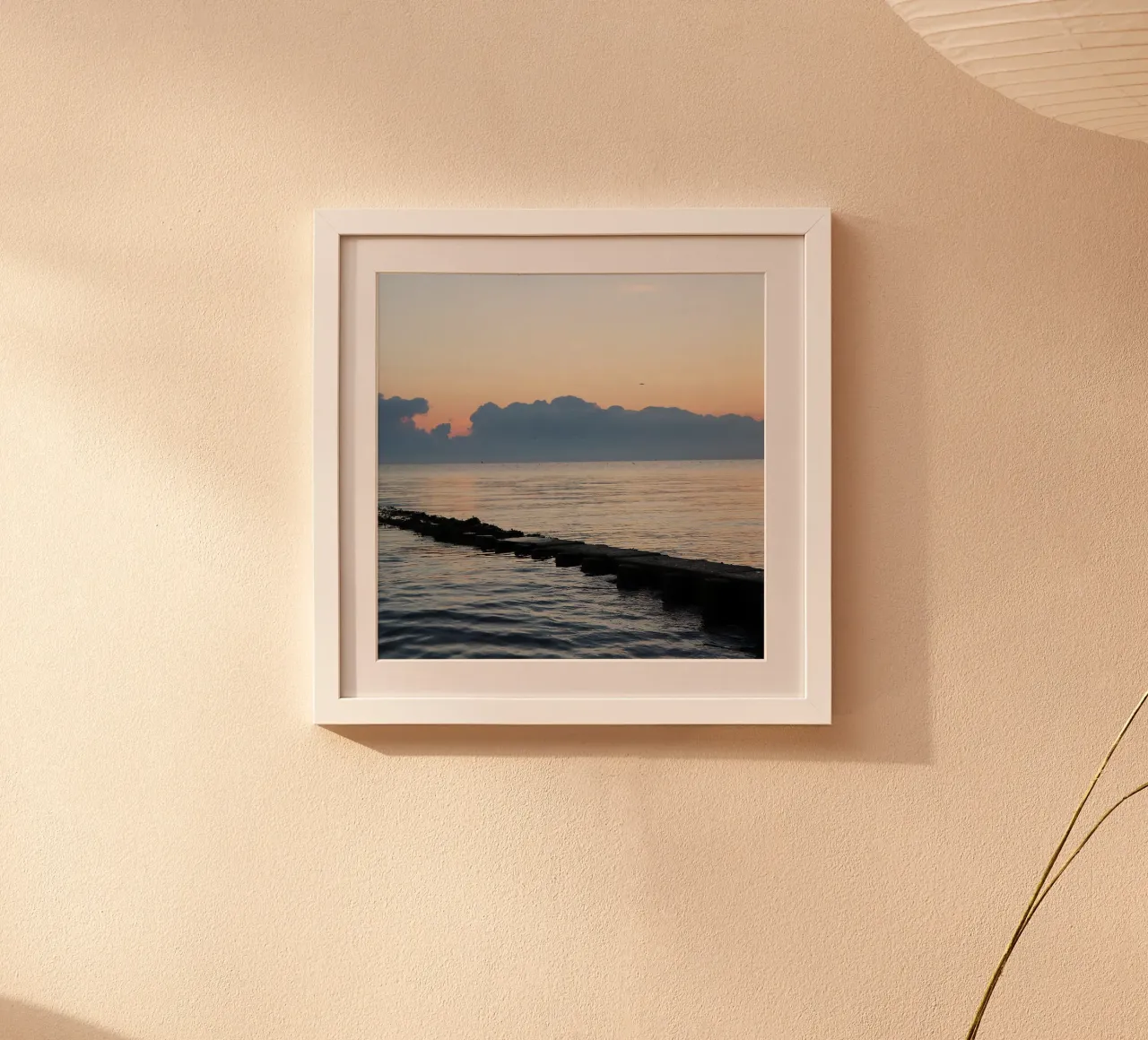 Vitamin Sea poster with wooden frame by tausendunddrei