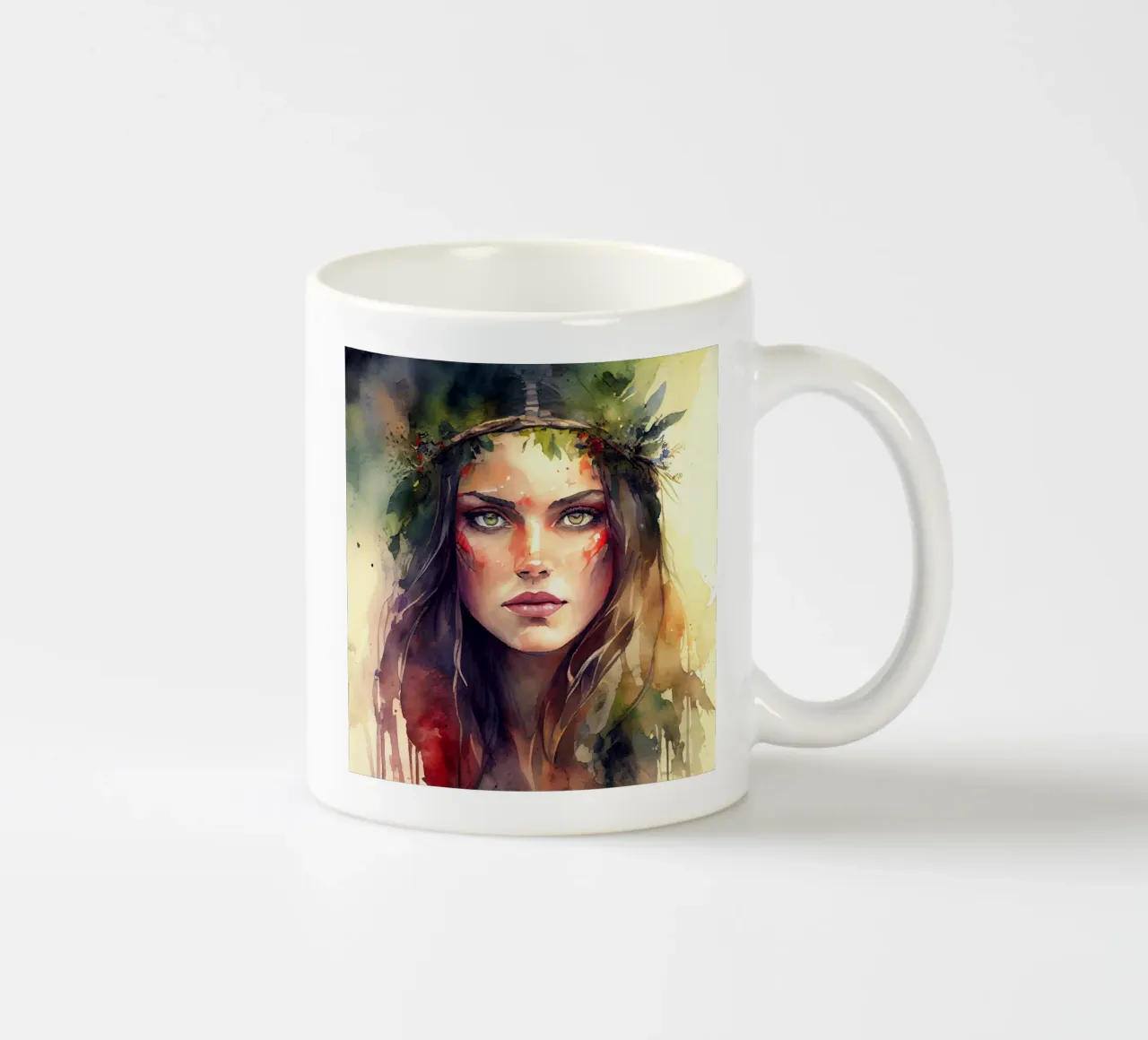 Druido dell'acquerello tazza in ceramica da Chromatic Fusion Studio
