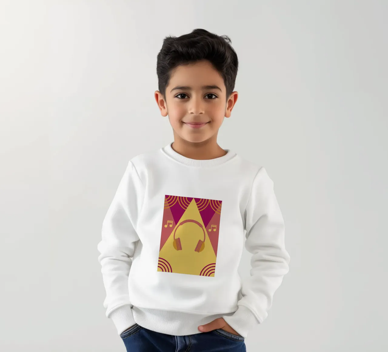 Muziek Koptelefoon kinder sweatshirt van LOOK DIFFERENT