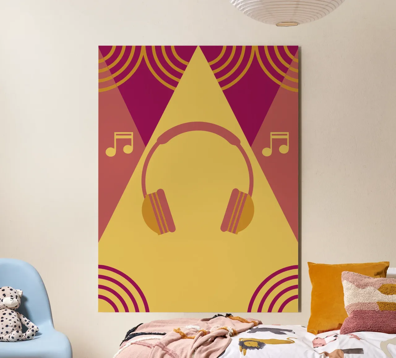 Muziek Koptelefoon aluminium-dibond van LOOK DIFFERENT