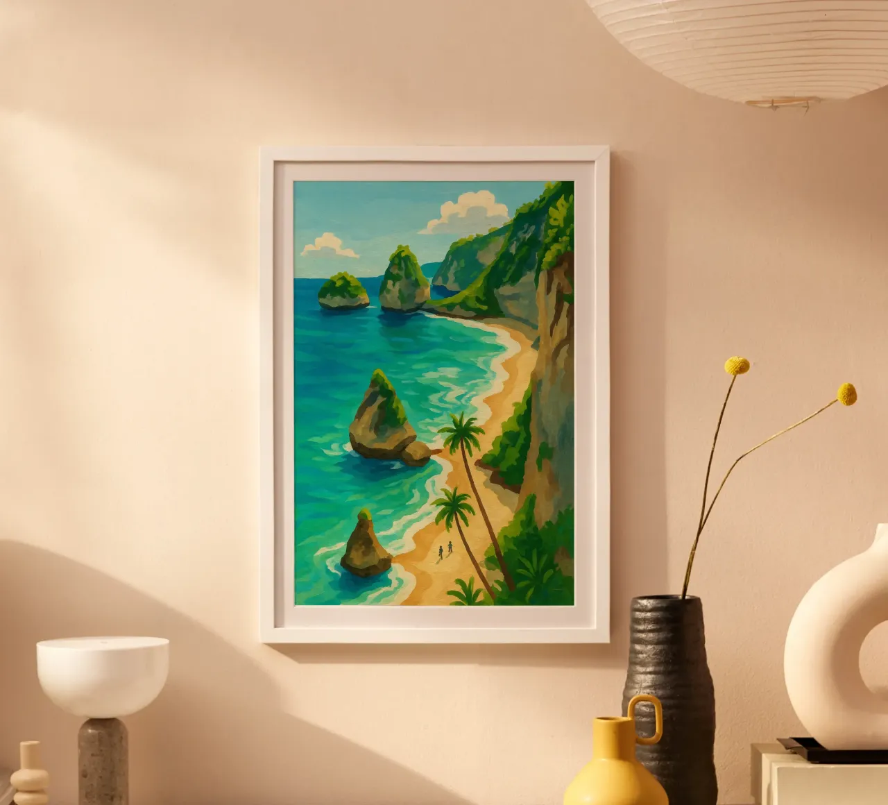 Spiaggia di Bali carta hahnemühle da Aquarevo
