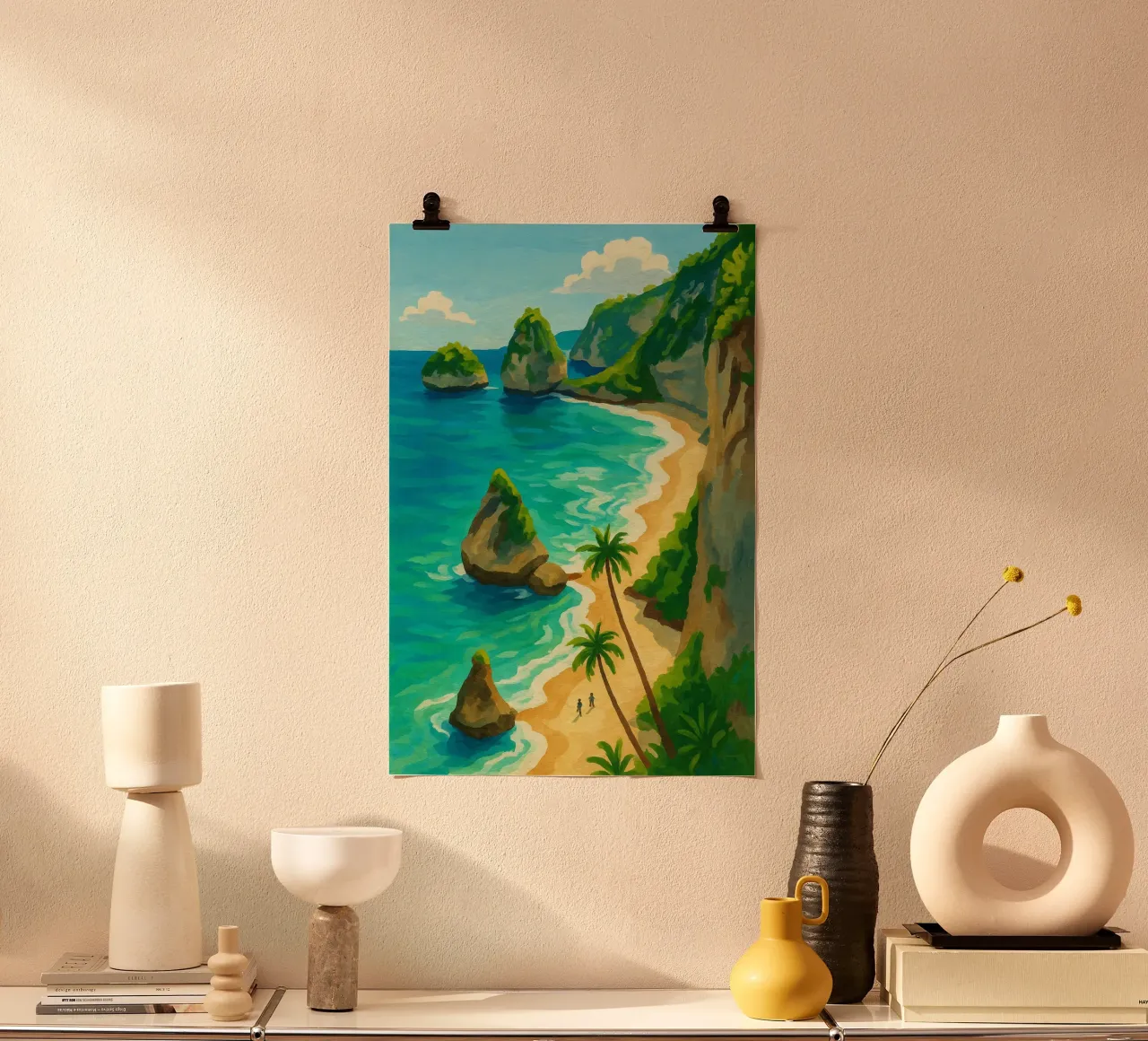 Spiaggia di Bali carta hahnemühle da Aquarevo