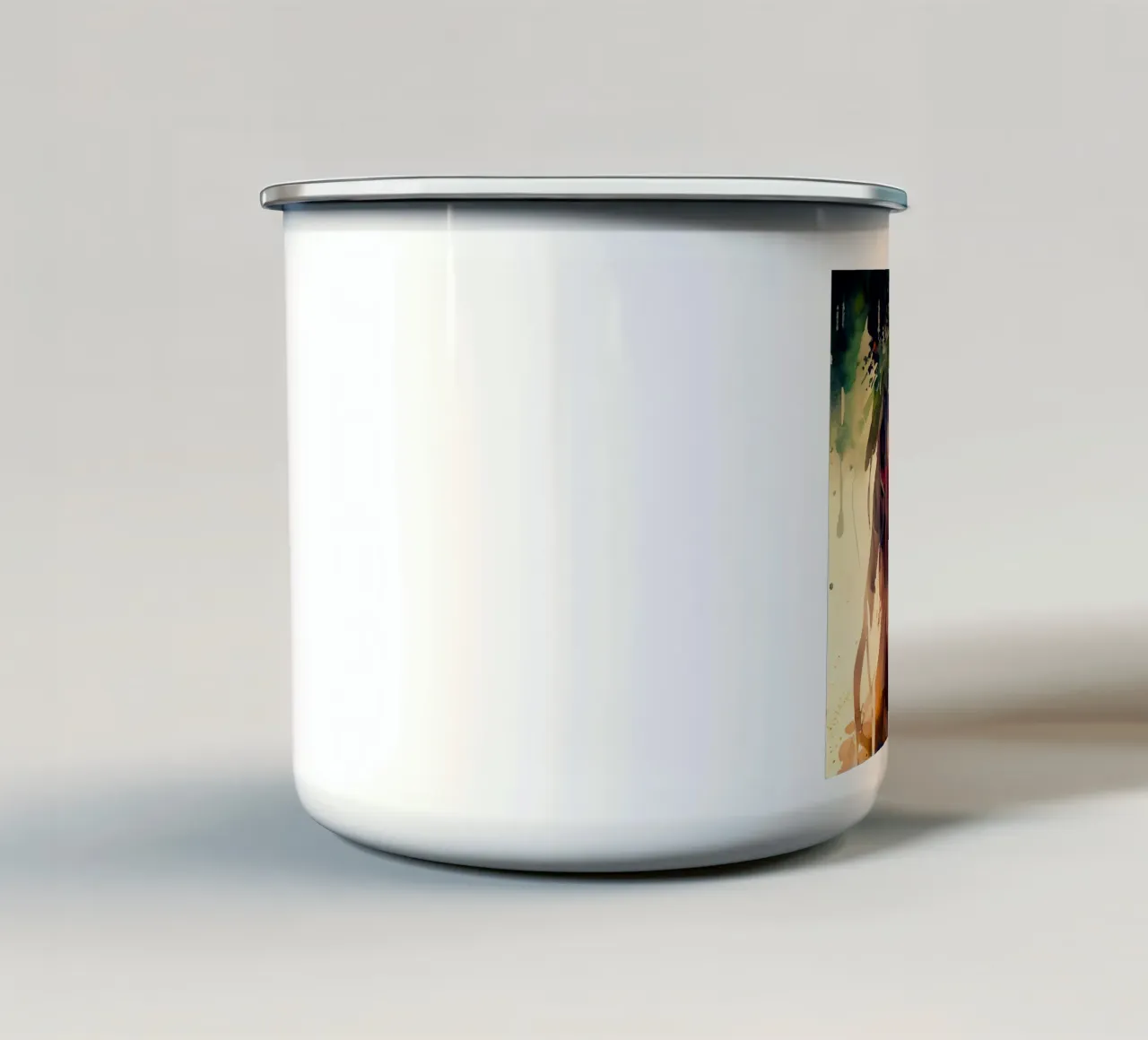 Druido dell'acquerello tazza in smalto da Chromatic Fusion Studio