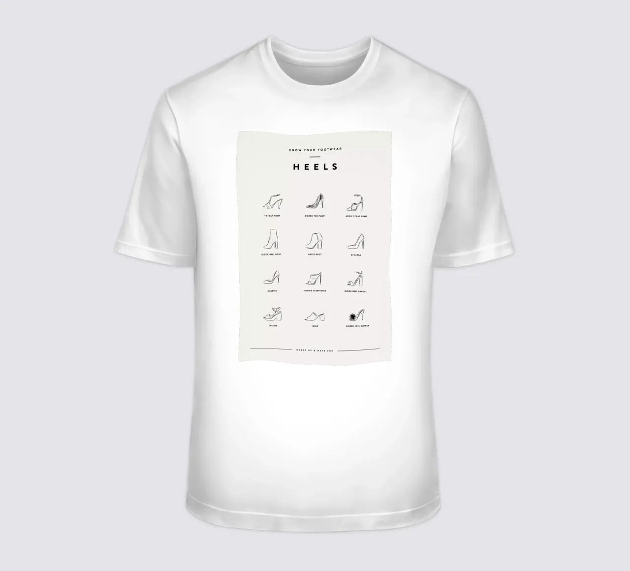 Heels Chart 2 t-shirt da daylight design studio
