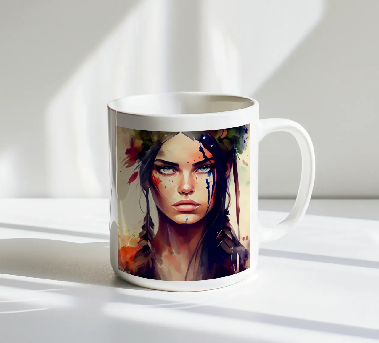 Druido dell'acquerello tazza in ceramica da Chromatic Fusion Studio
