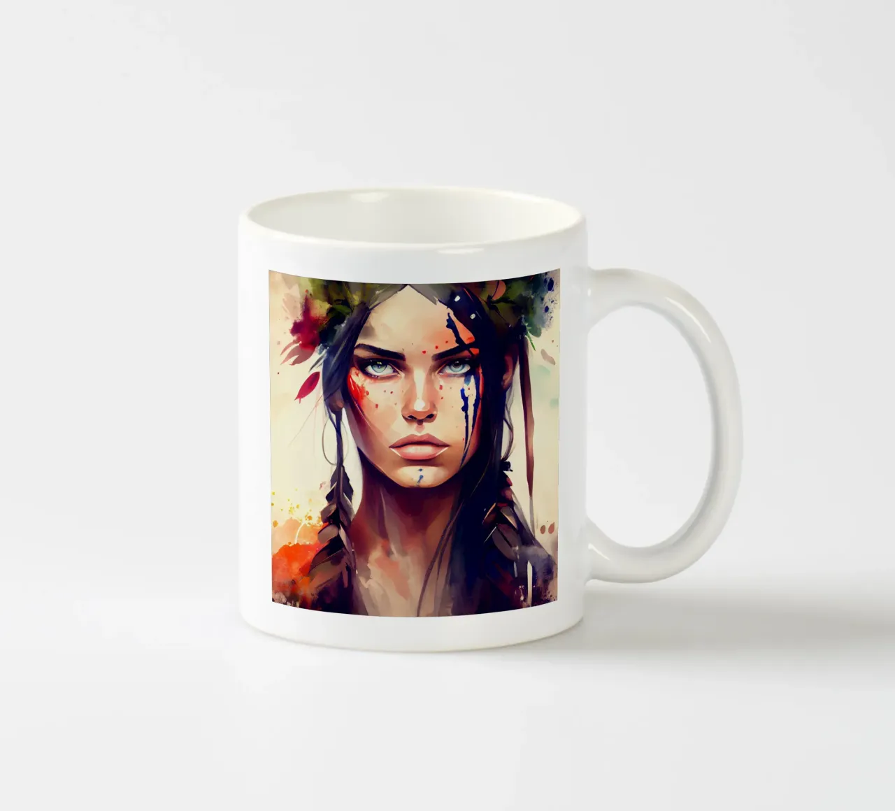 Druido dell'acquerello tazza in ceramica da Chromatic Fusion Studio