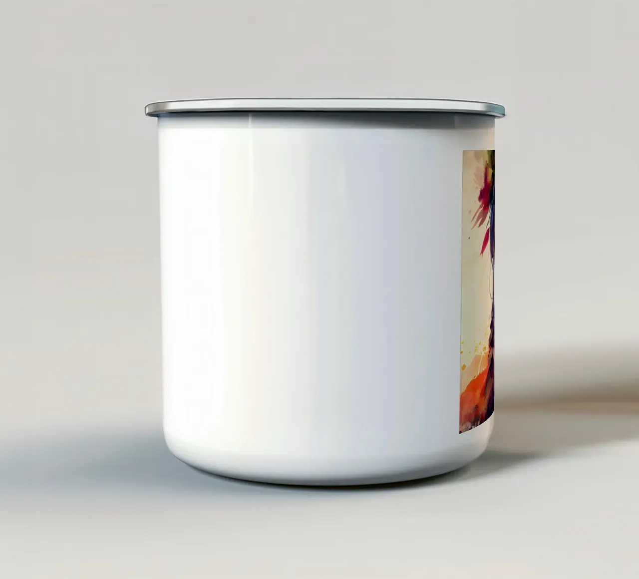 Druido dell'acquerello tazza in smalto da Chromatic Fusion Studio