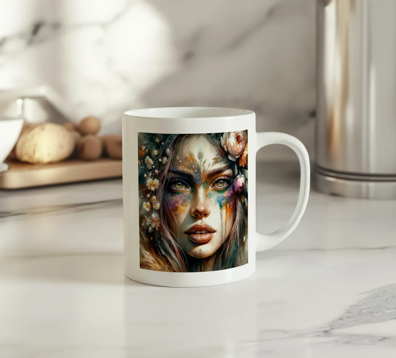 Druido dell'acquerello tazza in ceramica da Chromatic Fusion Studio