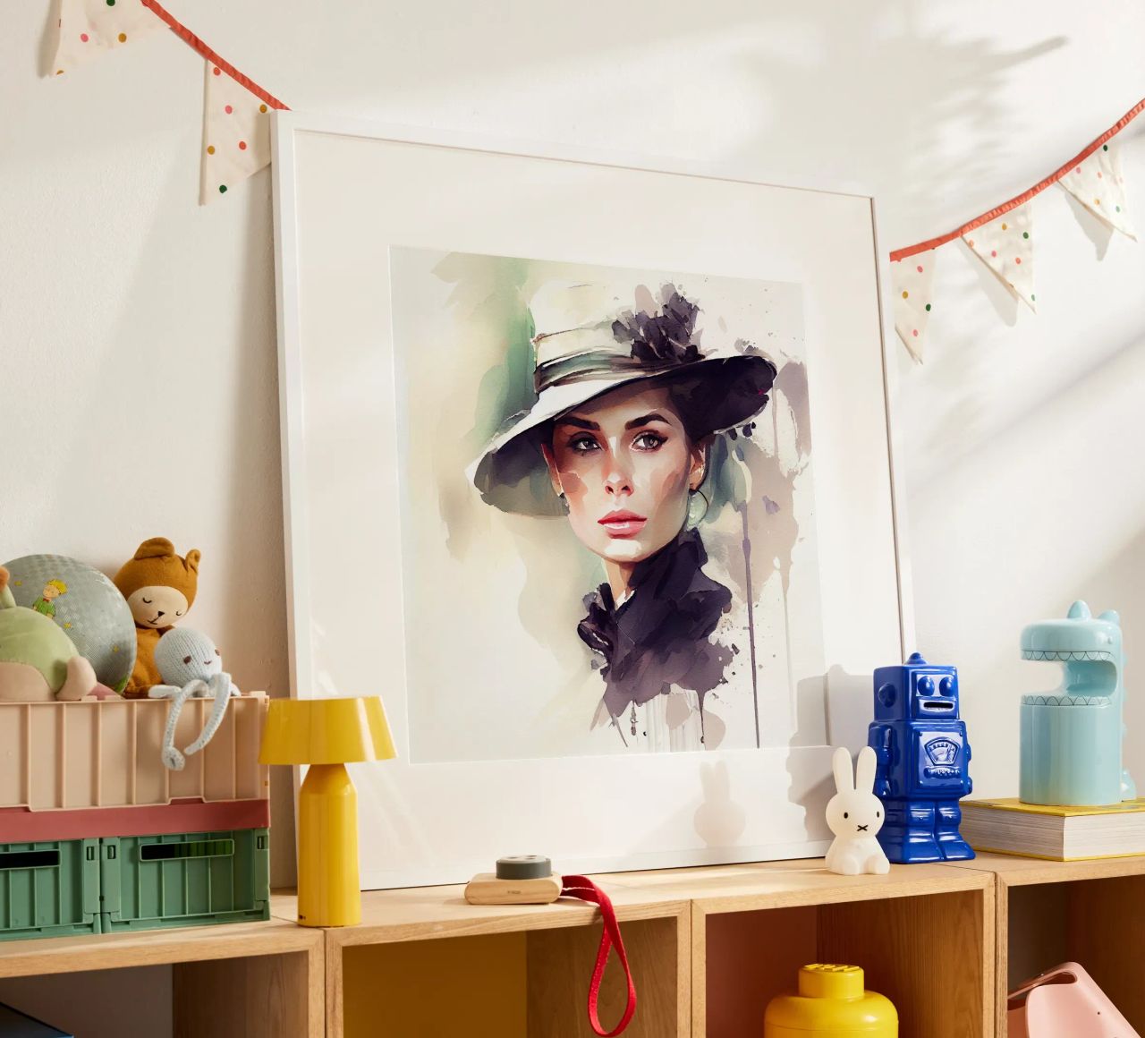 Watercolor Elegant Woman poster by Chromatic Fusion Studio