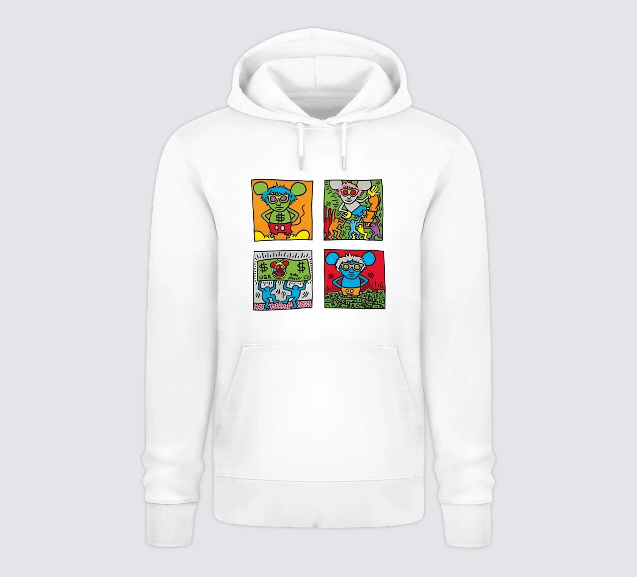 Andy Mouse di Keith Haring felpa con cappuccio da tokovictory