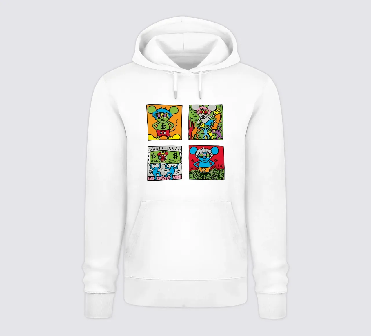 Andy Mouse de Keith Haring sudadera con capucha de tokovictory