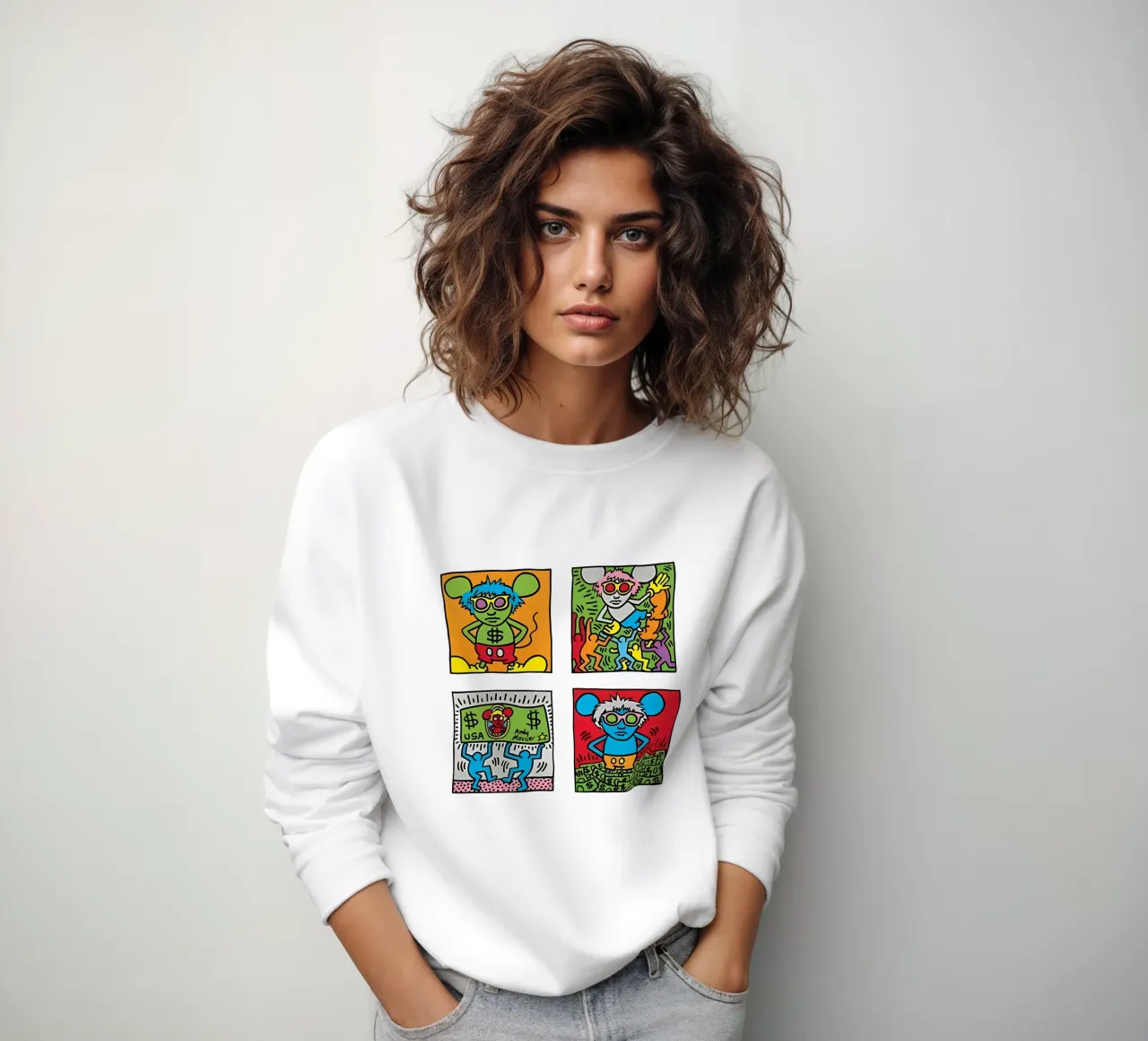 Andy Maus von Keith Haring Sweatshirt von tokovictory