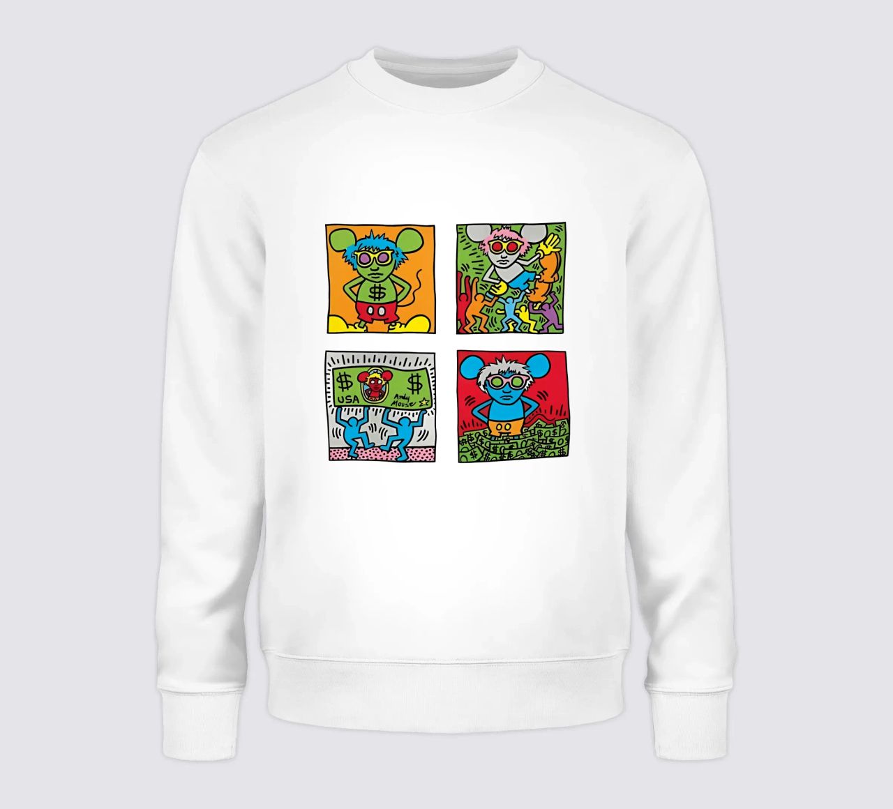 Andy Mouse di Keith Haring felpa da tokovictory