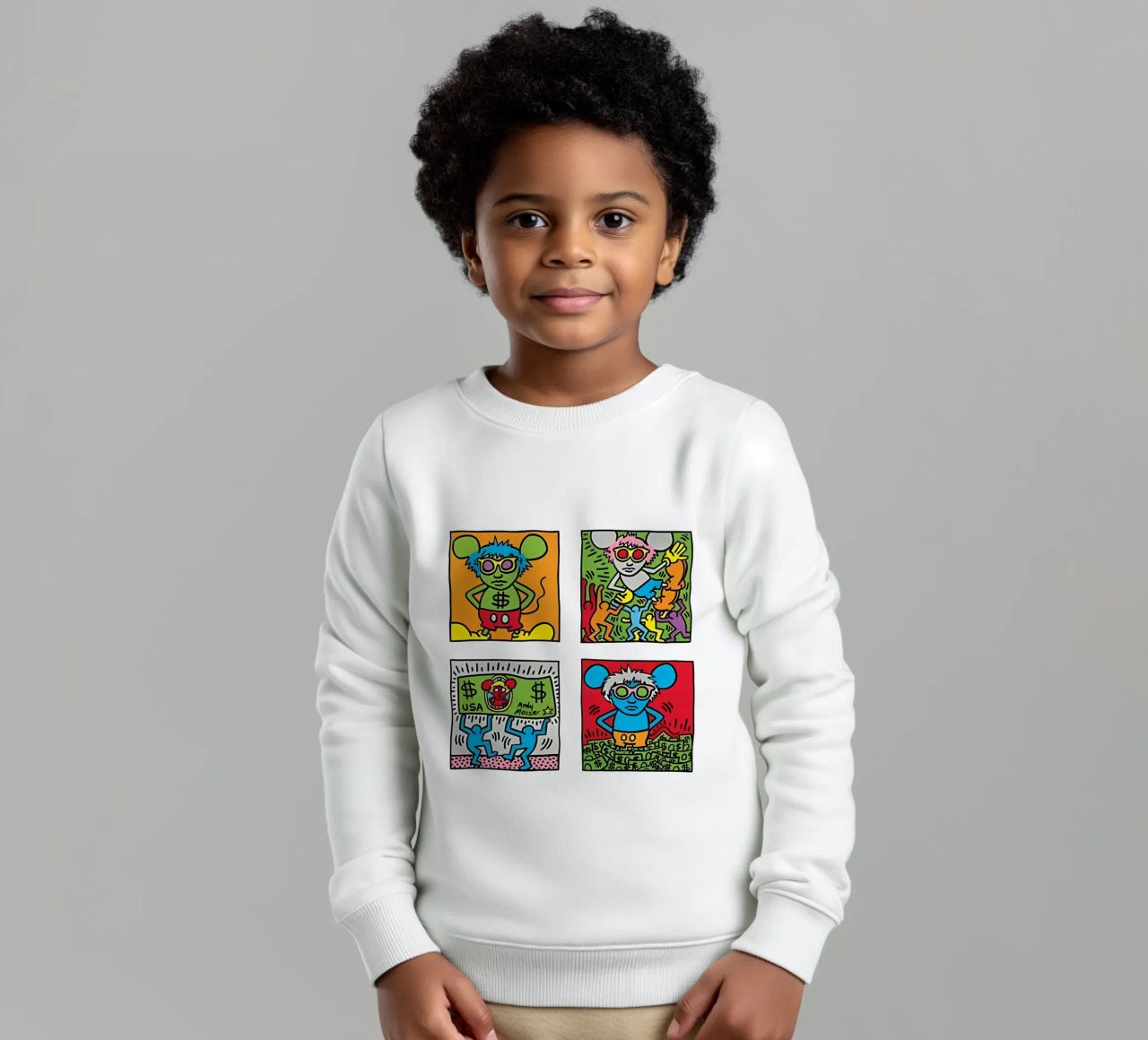 Andy Mouse di Keith Haring felpa bambino da tokovictory