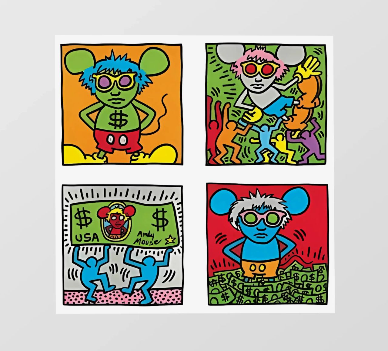Andy Mouse di Keith Haring pellicola backlit da tokovictory