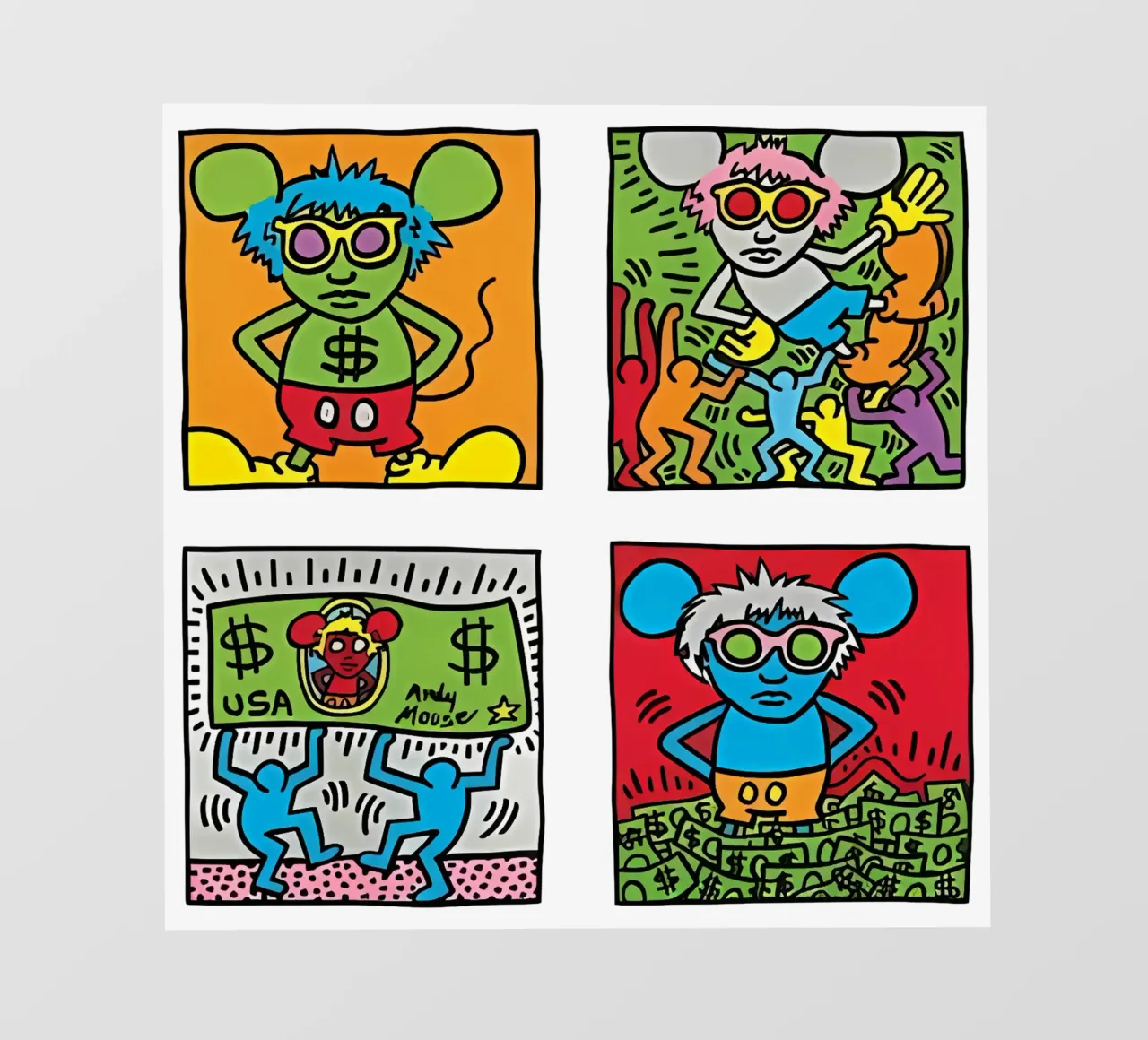 Andy Mouse di Keith Haring pellicola backlit da tokovictory