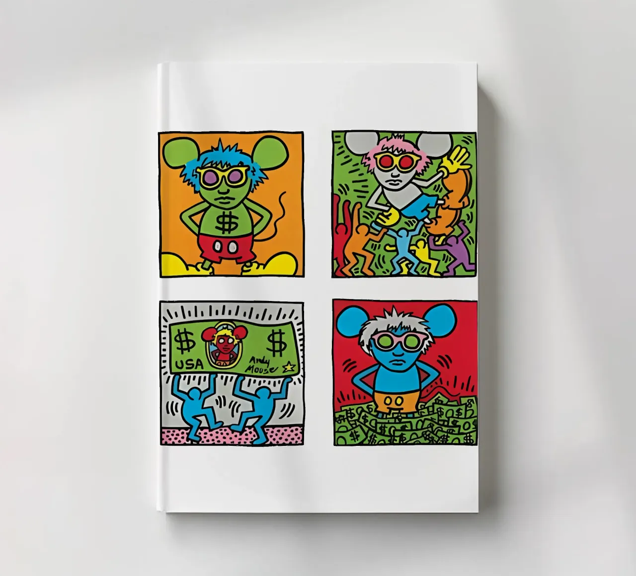 Andy Mouse by Keith Haring notebook by tokovictory