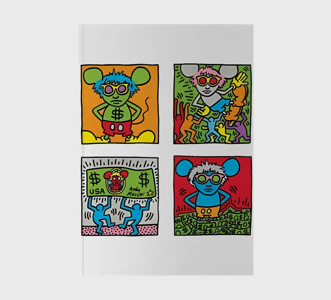 Andy Mouse by Keith Haring notebook by tokovictory