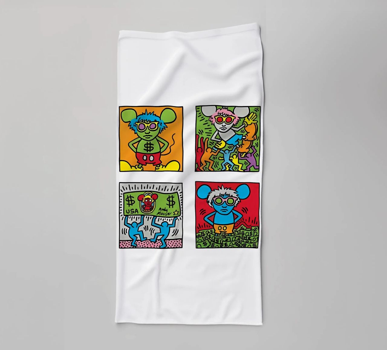 Andy Mouse di Keith Haring asciugamano da bagno da tokovictory