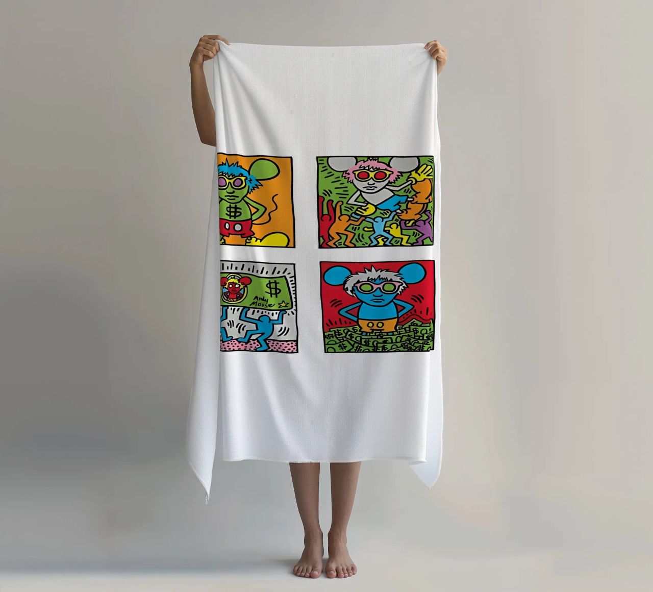 Andy Mouse di Keith Haring telo mare da tokovictory