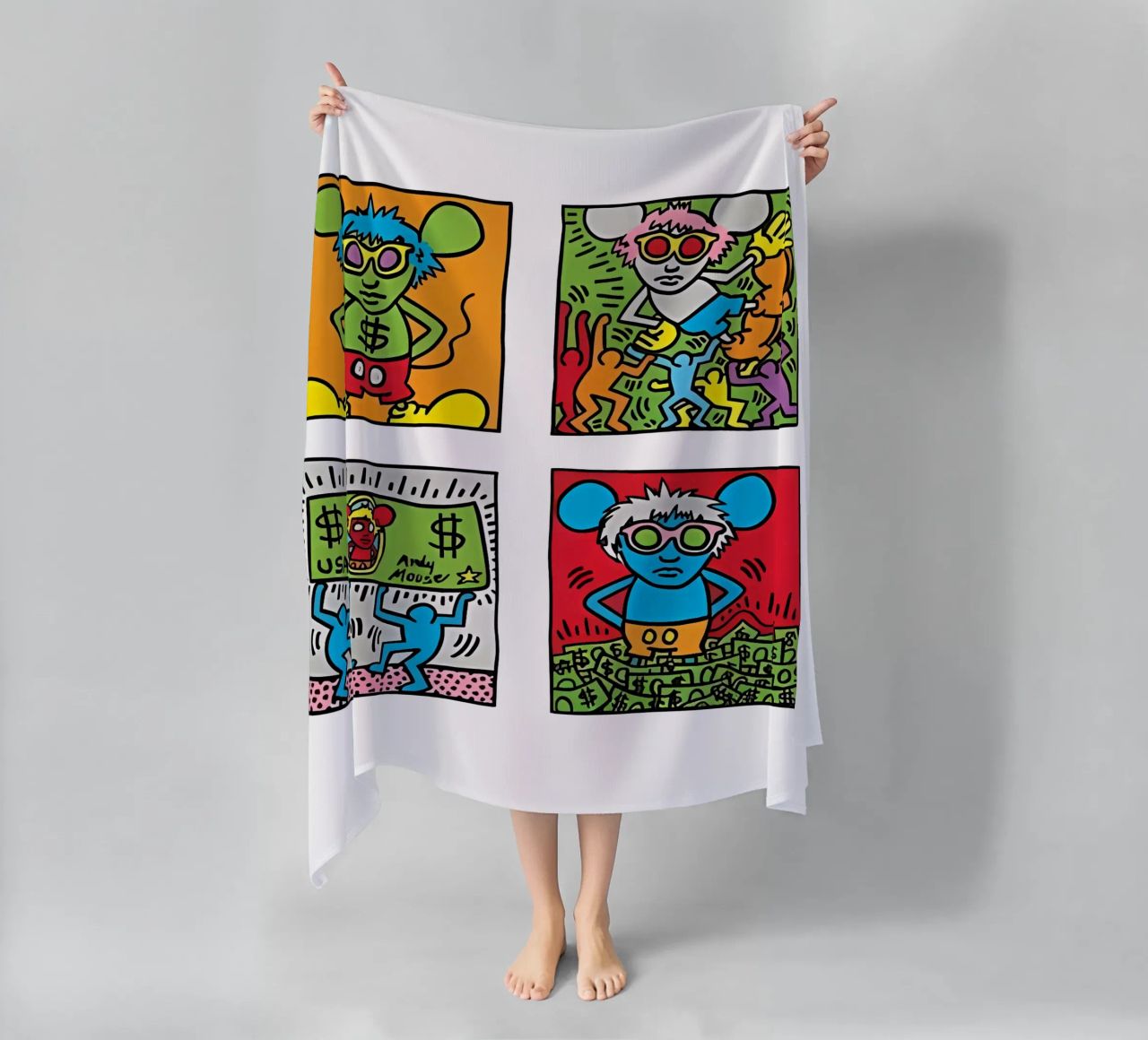 Andy Mouse di Keith Haring telo mare da tokovictory